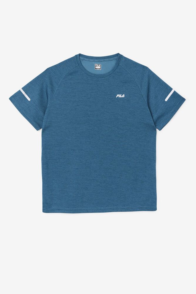 Fila Eros Crew T-Shirt Blue - Mens - 48106YTSA